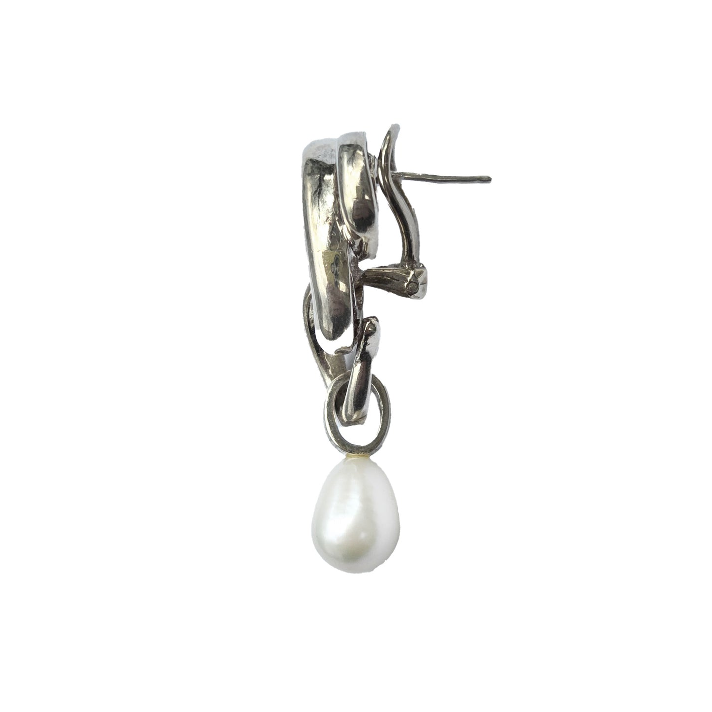 Vintage Angela Cummings Sterling Pearl Earrings