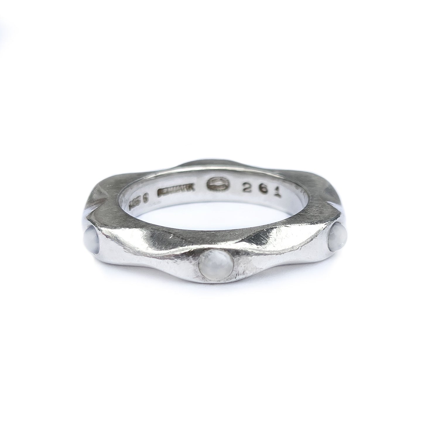 Vintage Georg Jensen Moonstone Mirror Ring