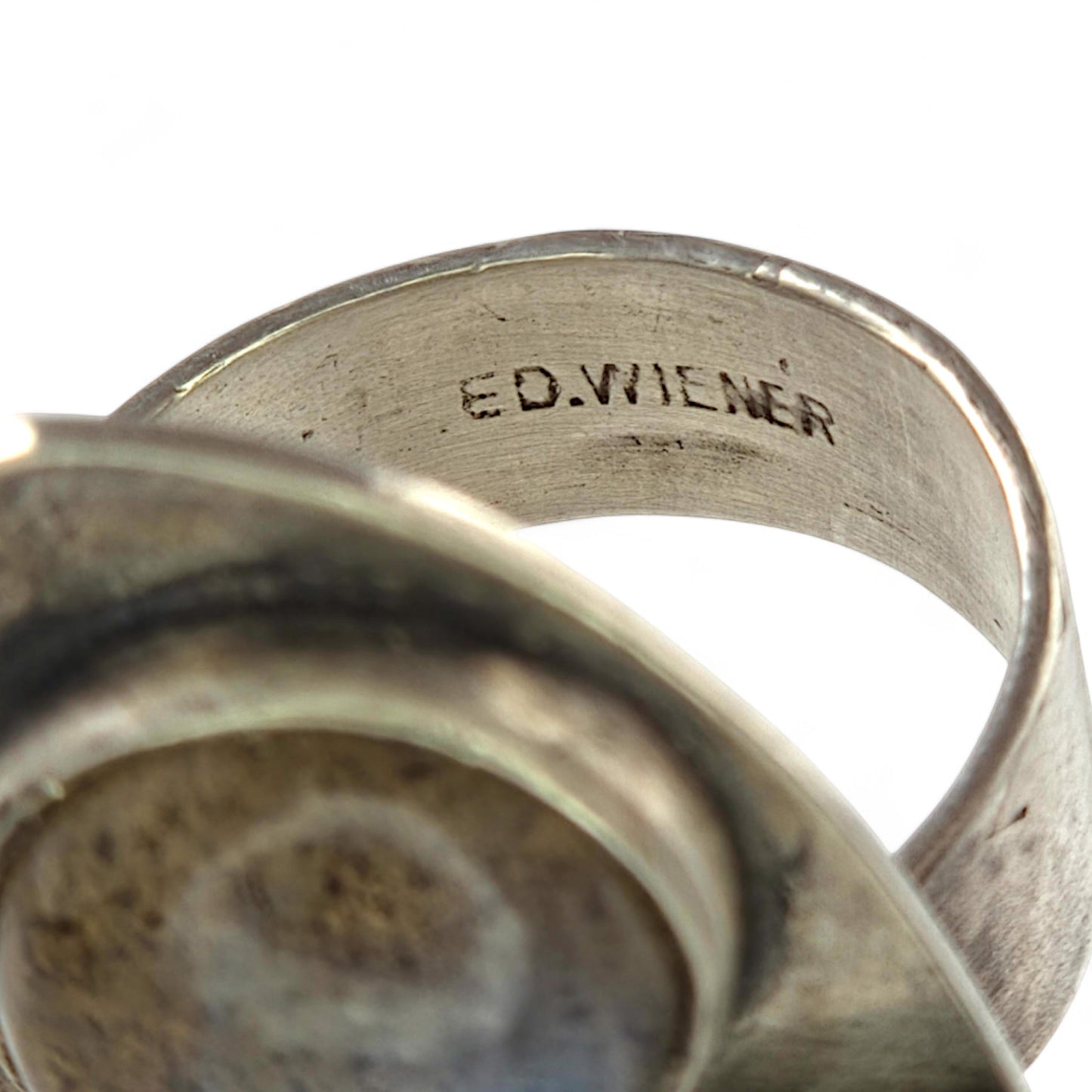 Ed Wiener's signature on the inside of the ring.