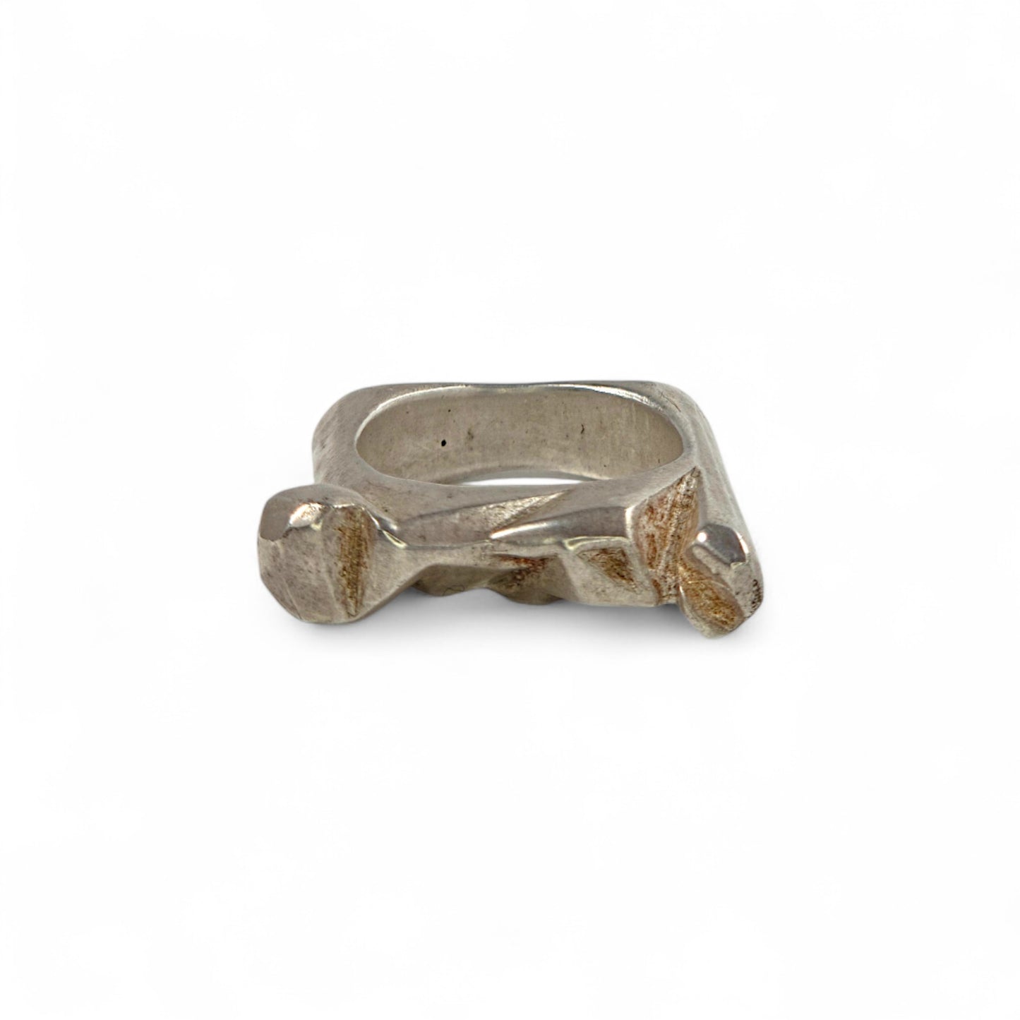 Sterling Silver Glacial Square Ring