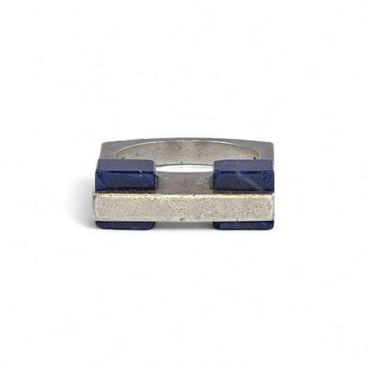 Sterling and Sodalite Ring 783 by Uwe Moltke