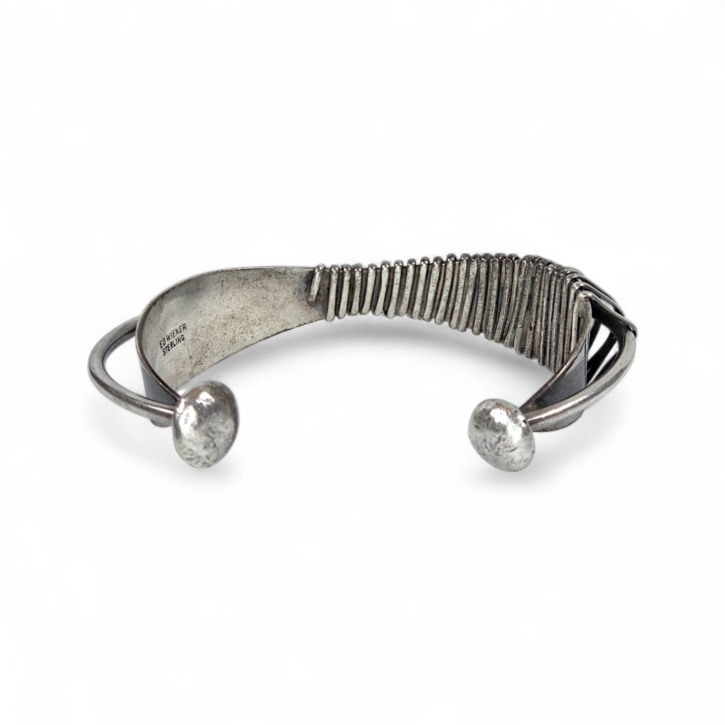 Silver bracelet on a white background