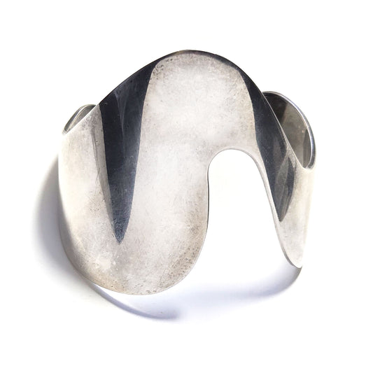 Vintage Sterling Silver Andreas Mikkelsen Amorphous Cuff